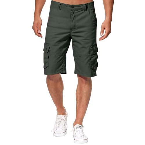 Mens Cargo Shorts Stretch Relaxed Fit Waterproof Knee Length Tactical Shorts Casual Athletic Hiking Pants with Multi Pockets Mens Tactical Short Relaxed Fit Stretch Athletic Short Men Summer Clothes