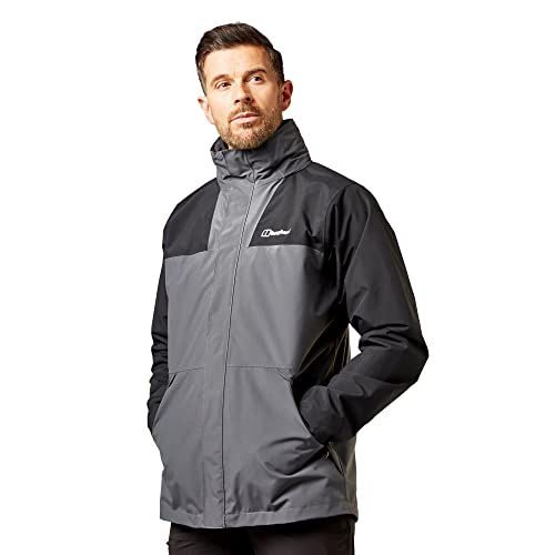 Image of Berghaus Men's Kinglas Pro Gemini 3-in-1 Jacket with Removable Fleece Midlayer & Adjustable Hood, Waterproof, Breathable & Warm Raincoat (UK, Alpha, XXL, Regular, Regular, Grey)
