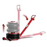 BullsArmor Air Jack 5 Ton (11,000 lbs) Capacity - Heavy Duty Triple Bag Pneumatic Air Bag Car Jack for Rapid Lift (Lifting Height Range: 5.9 – 15.8 inches) with Adjustable Handle – Lava Red