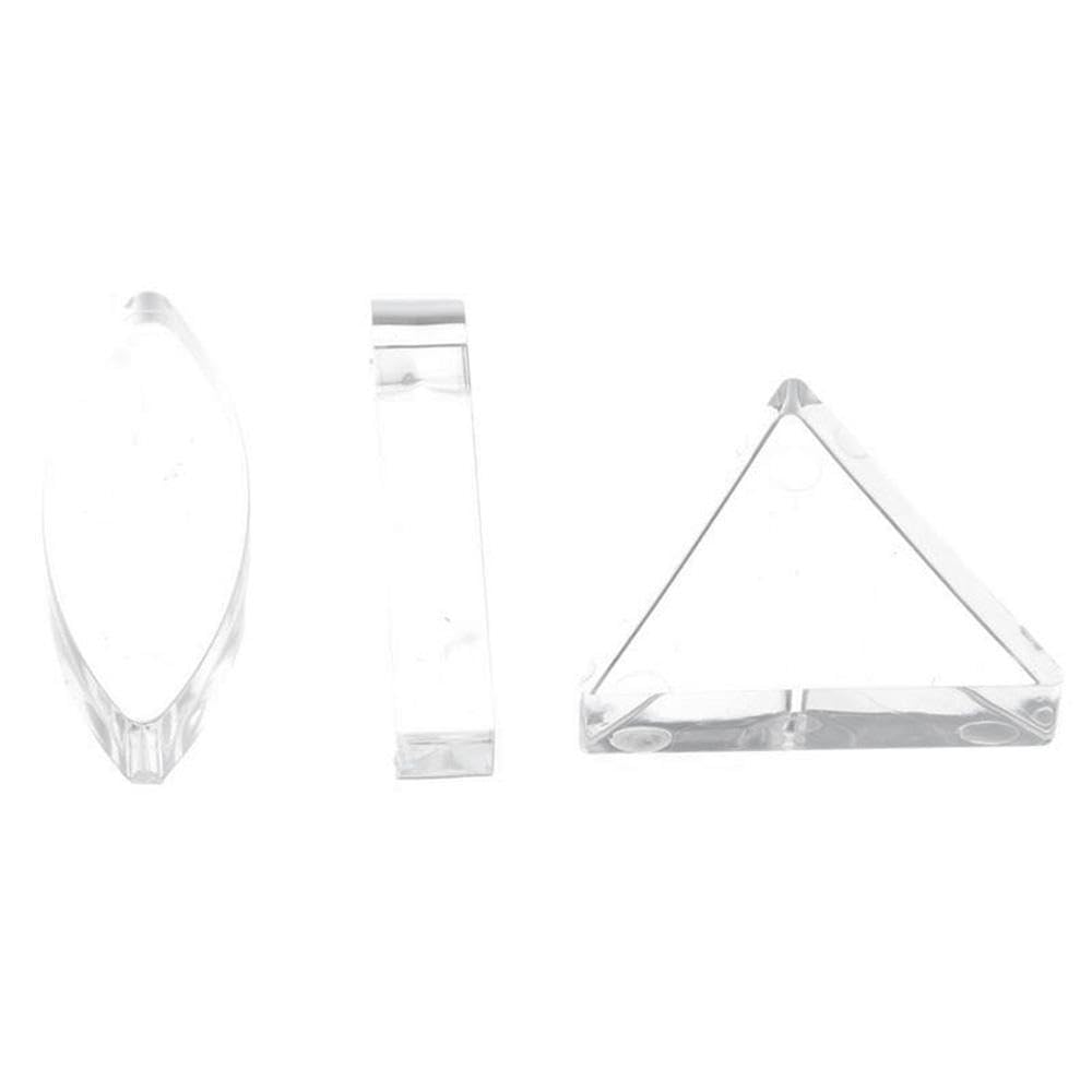 6Pcs Triangular Semicircular Rectangular Prism,Acrylic Concave and Convex Lens Prism for Physics Teaching Lab Reflection Refraction Science