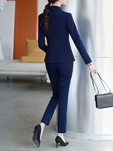 Ensemble tailleur femme confortable anti-pli avec blazer slim fit ajusté - 6