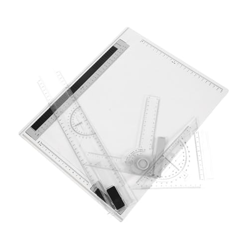 COMNESTBI 1 Juego De Plantillas De Dibujo De Arquitectura Herramientas De Dibujo De Ingeniería Herramienta De Dibujo En Perspectiva Tablero De Dibujo Portátil Regla De Dibujo