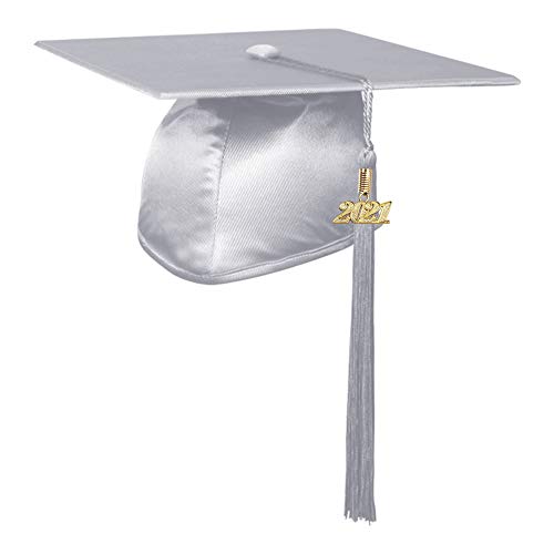 Endea Graduation Shiny Cap & Tassel (Silver, 2021)