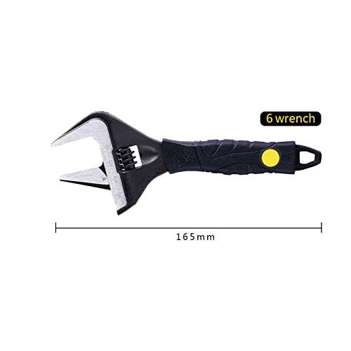 Zeguard 6 inch Adjustable Spanner, 34mm Wide Jaw Opening Adjustable Wrench, 165mm Plumbing Tools Set for Plumbers - Image 3