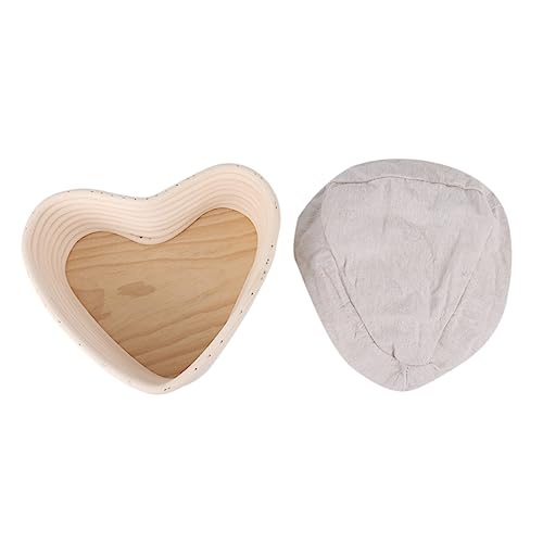 PRETYZOOM 1 Pieza Cesta de Fermentación de Rattan con Funda para Hornear Pan Accesorio de Cocina para Profesionales y Aficionados