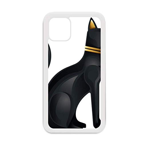 Coque iPhone 12 Pro Max antichoc Égypte antique motif noir et blanc