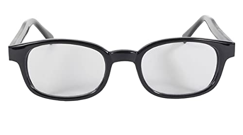 Lunettes de soleil de bikers KD's verres clairs anti-pression pour casque de moto noir