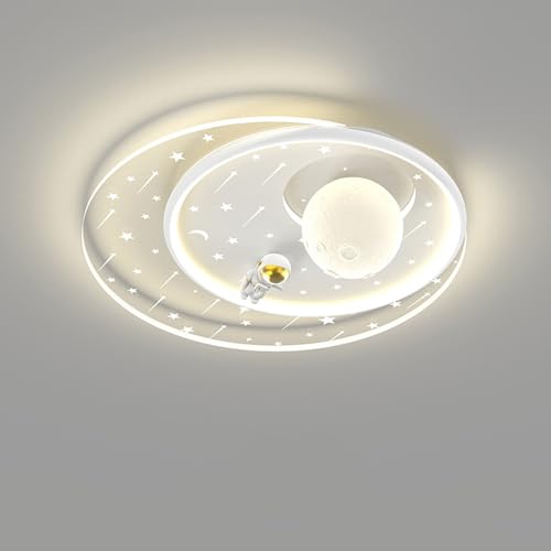Plafonnier LED planète et astronaute avec intensité variable rose - 2
