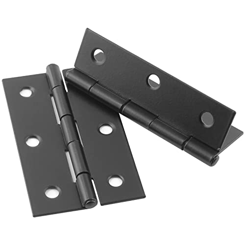 Murtenze 12 Pack 2.5 Inch Door Hinge Cabinet Hinge,Black Butt Hinges Ball Bearing Hinges Window Hinges Outdoor Hinges With Mounting Screws #TOP3