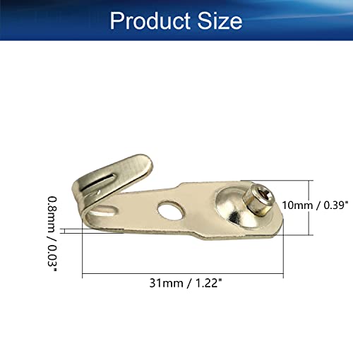 Image of Picture Hangers 0.8mm Thick Picture Hooks with Nails Professional Picture Hanging Kit, for Office Pictures House Decoration Clock Wall Mounting Brass Tone 20pcs