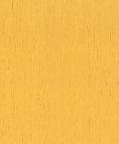 Rasch Vliestapete Gelb Einfarbig Struktur Leinen Optik Linien 746082