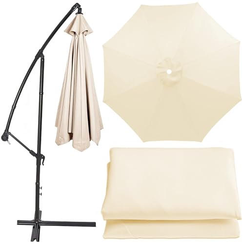 Lona impermeable para paraguas de terraza y jardín de 6 varillas