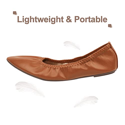 Image of Women's Ballet Flat Slip On Flats - Classic Casual Dress Shoes, Foldable Portable Travel Ballet Walking Shoes