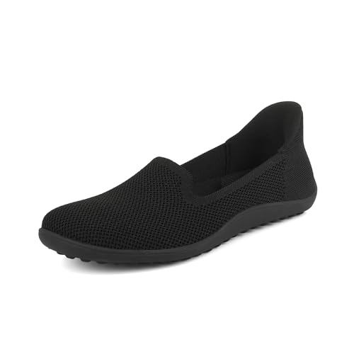Image of KBZone Women's Wide Toe Box Slip on Flats Shoes Comfortable Round Toe Mesh Loafers Walking Shoes