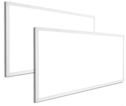2 Pack Dimmable LED Panel Light 2x4 FT 72W (420W Equivalent) 6100 Lumens UL and DLC Listed 5000K Daylight White
