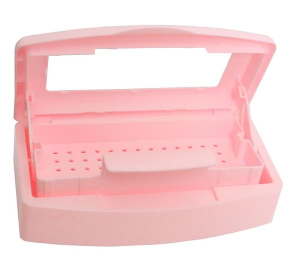 Nail Tool Steriliser Box, Plastic Sterilization Tray for Tweezer Eyelash Extensions, Hair Salon, Spa, Nail Implement
