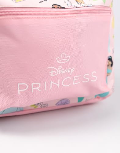 Mochila rosa Disney Princesas de 4 piezas con portameriendas y estuche escolar 4