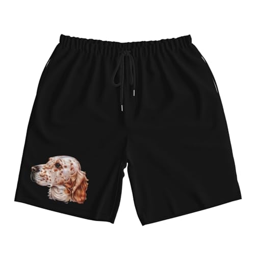 English Setter Dog Men's Quick-Dry Board Shorts 7
