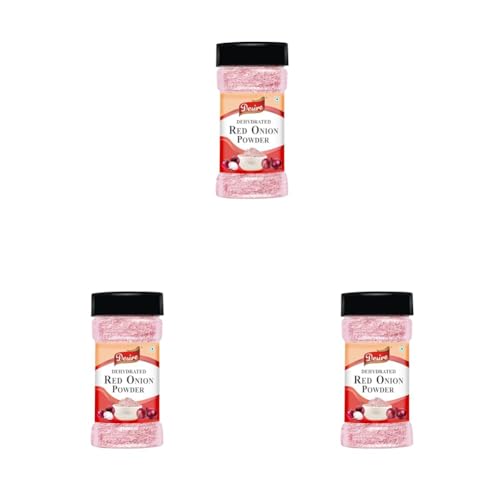 Image of Desire Red Onion Powder 100 Gram |Pure & Natural Dehydrated Red Onion Powder | Ideal for Cooking, Seasoning & Spices | No Additives (Pack of 3)