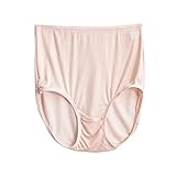 Womens Underwear 100% Natural Mulberry Silk Panties High Waist Seamless Silk Briefs Soft Plus Size Lingerie Shorts (Color : Light Pink, Size : XXL/XX-Large)