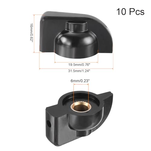 sourcing map Boutons de potentiomètre en bakélite 19,5 x 16 mm pour guitare basse, contrôle du volume, interrupteur mécanique, appareils électroménagers, trou de 6 mm avec 10 vis noires - Les Beatles, Paul McCartney, John Lennon, RIngo Starr, George Harrison sourcing map Boutons de potentiomètre en bakélite 19,5 x 16 mm pour guitare basse, contrôle du volume, interrupteur mécanique, appareils électroménagers, trou de 6 mm avec 10 vis noires – Image 3