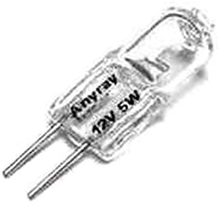 Anyray (5) 5W 5-Watt 12-Volt G4 5watt T3 Halogen Light Bulbs 5-Lamps A1732Y