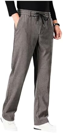 ofeirhz Joggingbroek voor heren, met sherpa fleece gevoerde winterbroek, pluche, warme workout, joggingbroek, sportbroek met zakken, grote maten, warm gevoerde joggingbroek voor heren, winter