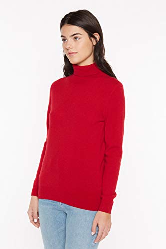 Image of JENNIE LIU Women's 100% Pure Cashmere Long Sleeve Pullover Turtleneck Sweater