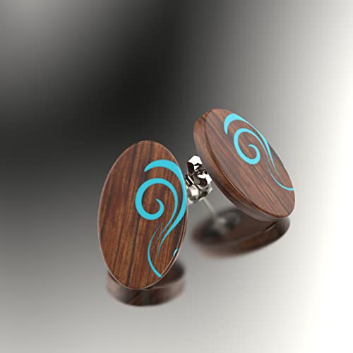 Wood Earrings - Wood Earrings - Womens Earrings - Unisex Earrings - Mens Earrings - Wood Stud Earrings-Made In Usa #TOP3