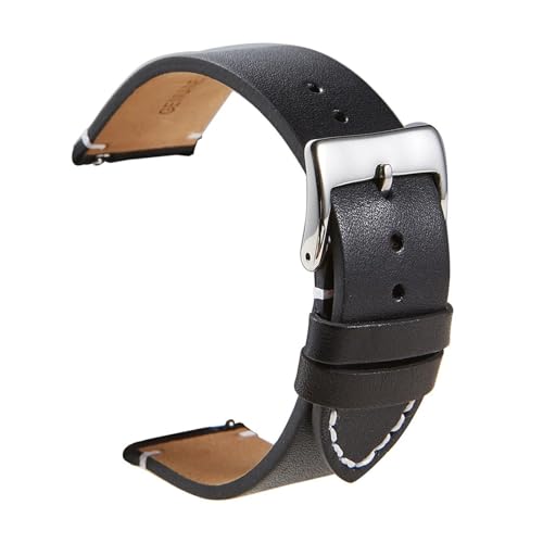 Correa de cuero de liberacion rapida para hombre que busca solucionar la rigidez en su reloj fino