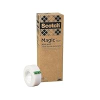 Scotch Magic Klebeband A Greener Choice 19 mm x 20 m im Handspender - 100 % recycelt, Unsichtbares Klebeband mit Pflanzlichem Klebstoff zur Reparatur, Etikettierung und Versiegelung von Dokumenten