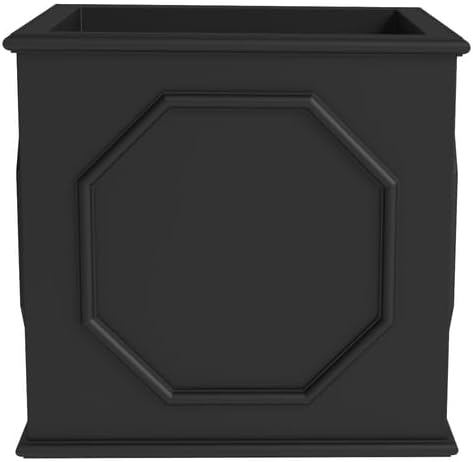 LeisureMod Sprout White Planter: Weather Resistant, Modern Square Cube Pot, Fiberstone & MgO Clay, Indoor Outdoor Use, Multiple Sizes