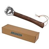 Fist Hammer Stainless Steel Head & Wooden Handle,Functional Tool for Light Tasks & Emergency Use Fist Hammer Decorative Solid Office Decor Functional Tool for Gardening Household