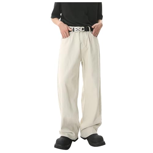 Baggy Jeans for Men Relaxed Fit Y2K Vintage Hip Hop Streetwear Wide Leg Loose Fit Denim Pants Casual Long Trousers