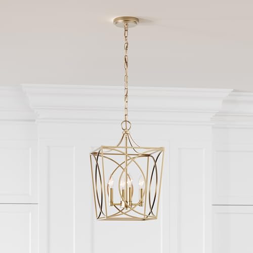 ML Lighting Tracy - 4 Light Pendant-16.3 Inches Tall and 12 Inches Wide-Painted Modern Gold Finish -Traditional Installation by ML Lighting - Image 5