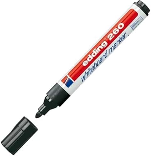Edding 260 beyaz yazı tahtası kalemi - siyah - 1 kalem - yuvarlak uç 1,5-3 mm