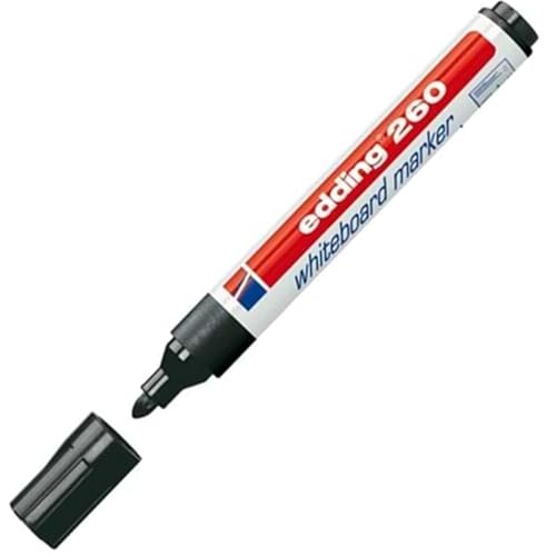 Edding 260 beyaz yazı tahtası kalemi - siyah - 1 kalem - yuvarlak uç 1,5-3 mm