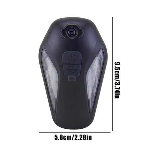 Luz trasera para bicicleta recargable impermeable con modos ajustables y proyector de advertencia 6