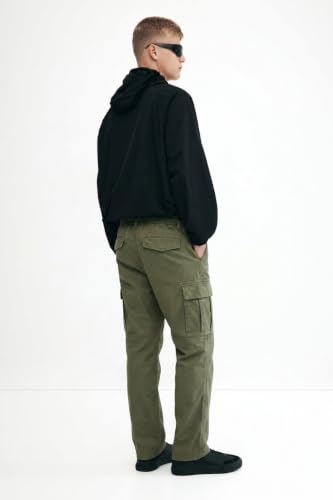 Image of Lymio Men Cargo | Cotton Cargo Pants for Men | Regular Fit High Rise Solid Pants (117-120)