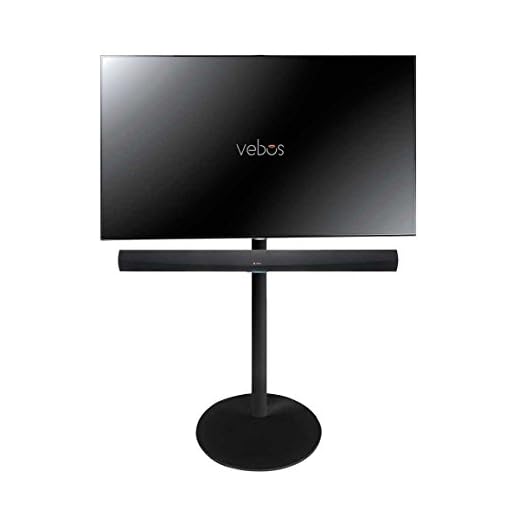 Vebos tv stativ Denon HEOS Home biograf Soundbar svart | Höjd 99–119 cm | 40–65 tum | Max 35 kg