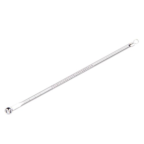 Tefamore 4 Stücke Mitesserentferner Komedonenquetscher Set Aus Edelstahl Doppelseitig Nagelhautschieber Werkzeug,Gesichts-Akne-Spot Comedone Pimple Remover Extractor Tool – Bild 5