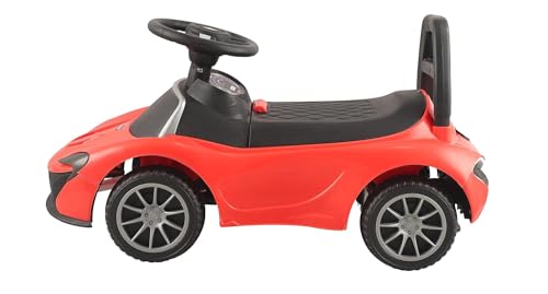 Image of JoyRide Spider Car with Music & LED Light, Ride on for Baby with Backrest, Under Seat Storage & Big Wheels, Ride on for Kids 1 to 3 Years Upto 25 Kgs RED