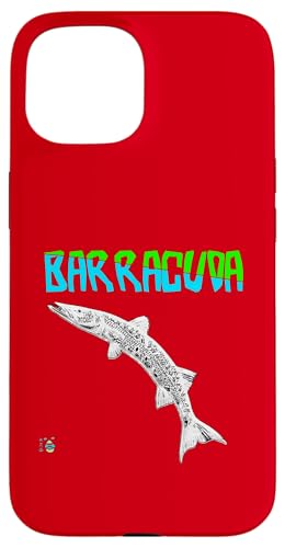 Funny Barracuda Fish �^�[�R�C�Y/�O���[�� �X�}�z�P�[�X iPhone 15 �p