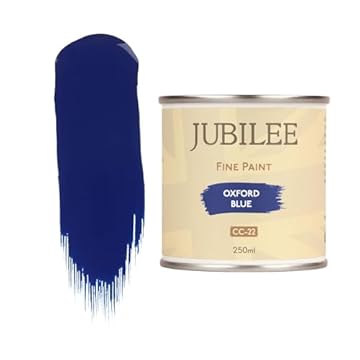 Guild Lane Jubilee Furniture Paint – Upcycle & Transform Wood, Metal & Glass – Soft Sheen Finish for Indoor & Outdoor – Durable & Easy to Apply Multi-Surface Paint (Oxford Blue, 250ml)