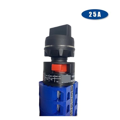 Mando YMW26 Rotary Cam Switch 25A 6 Poles interruptor de levas 22mm selector changeover blanco 7