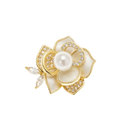 Broche à fleurs blanche petite perle et accessoires de décoration
