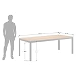 Patioco Gartentisch Teakholz & Aluminium Anthrazit
