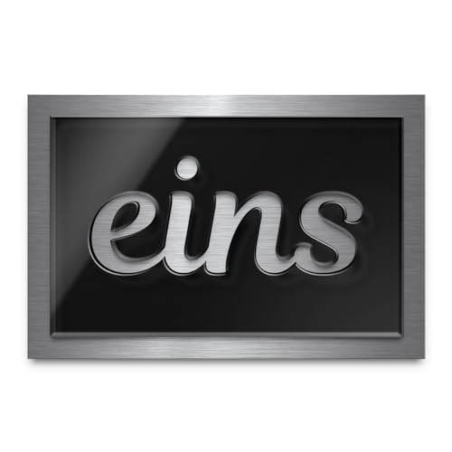 Premium Designer Hausnummer aus Edelstahl | viele Farben: Anthrazit - Grau - Schwarz - Weiß - Rot | Rostfrei & wetterfest - individuell - Hausnummernschild zwischen klein L und groß XXL wählbar