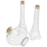 Récipients en forme de cœur - petite taille, poids léger, cette bouteille en verre est facile à transporter et à ranger, ne prendra pas beaucoup de place, bouteille en verre avec bouchon en liège