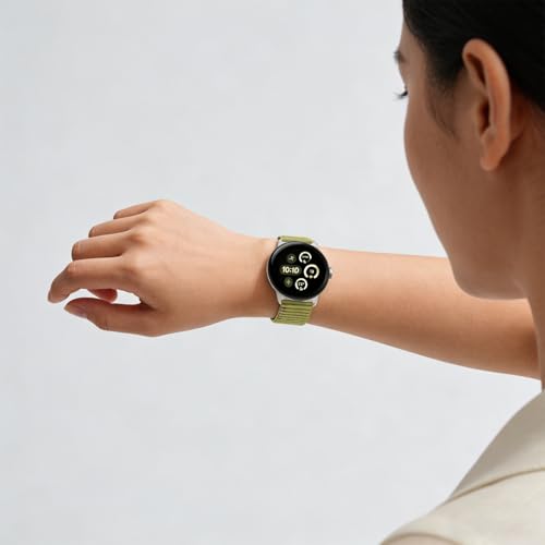Image of Sundara Nylon Sport Bracelet compatible with Google Pixel Watch 4 3 2 1 flexible seamless adjustable bracelet compatible with Google Pixel Watch 41mm 45mm